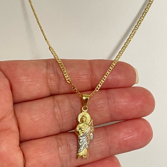 18k Gold Filled St. Jude Mariner Necklace - Picture 2 of 7